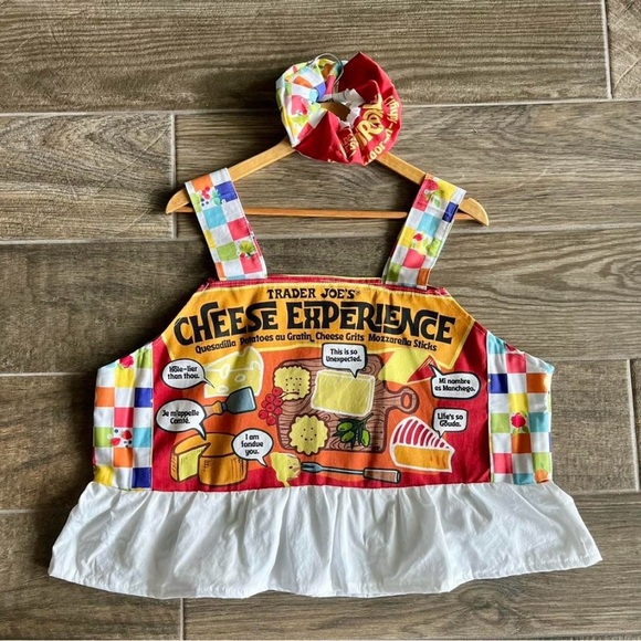 Trader Joe'S Tops - Trader Joe’s | Handmade Top SKU 06257 “Cheese Experience”/Matching Scrunchies